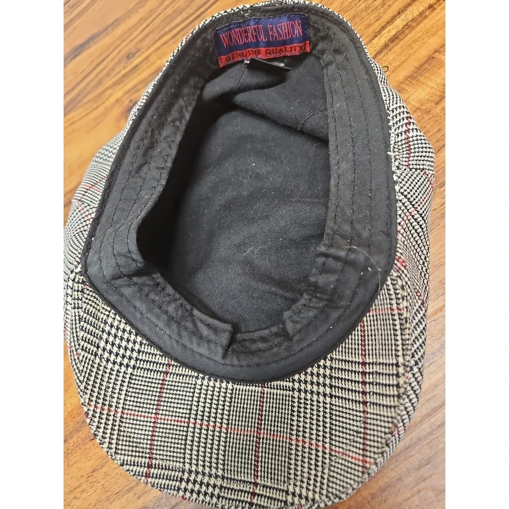 Lot Of 2 Wonderful Fashion Plaid Cabbie Newsboy Hat Size Lg